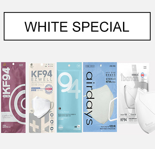 [Special] White KF94 Mask 100pcs