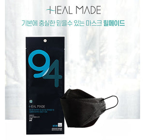 HEAL MADE KF94 Black Large / Medium Mask 100pcs