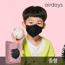 Load image into Gallery viewer, Airdays KF94 Black L / M / S Mask 100pcs
