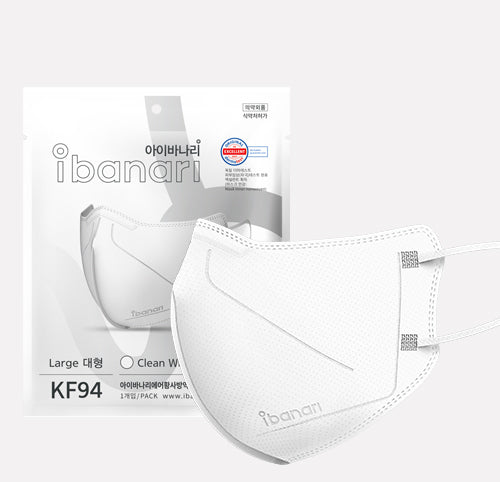 Ibanari Clean White L/M/MS Color Mask 40pcs/100pcs